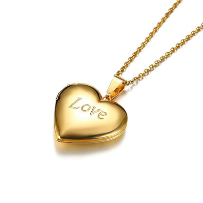 Monogram Floral Oval Heart Locket Pendant Necklaces for Women Men, Stainless Steel Photo Frame Promise Love Keepsake Collar | MMS - monmonshop.com