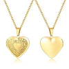 Monogram Floral Oval Heart Locket Pendant Necklaces for Women Men, Stainless Steel Photo Frame Promise Love Keepsake Collar | MMS - monmonshop.com
