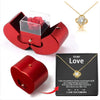 New Christmas Gift Apple Jewelry Box With Eternal Flower Box Rose Flower Birthday Party New Year Valentine's Day Gift | MMS - monmonshop.com