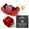 New Christmas Gift Apple Jewelry Box With Eternal Flower Box Rose Flower Birthday Party New Year Valentine's Day Gift | MMS - monmonshop.com