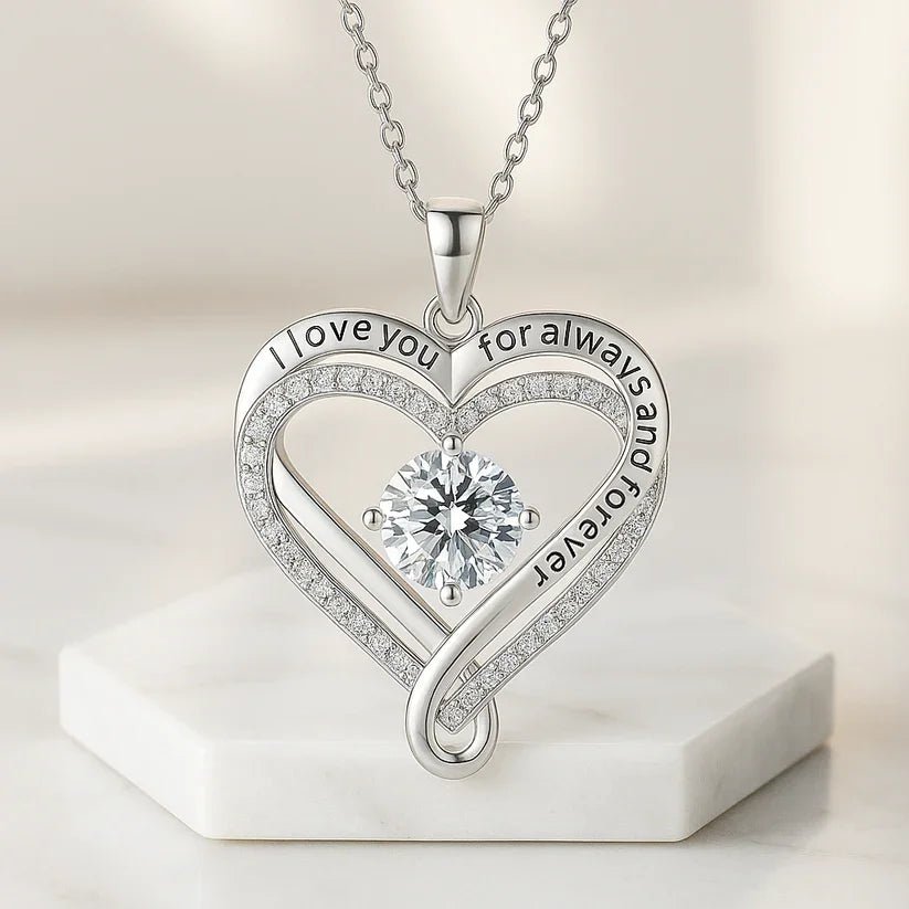 New Christmas Gift To My Love Eternal Heart Double layered Heart Shaped Necklace With Gift Box Gilrfriend Wife Valentine's Day Gifts | MONMONSHOP - monmonshop.com