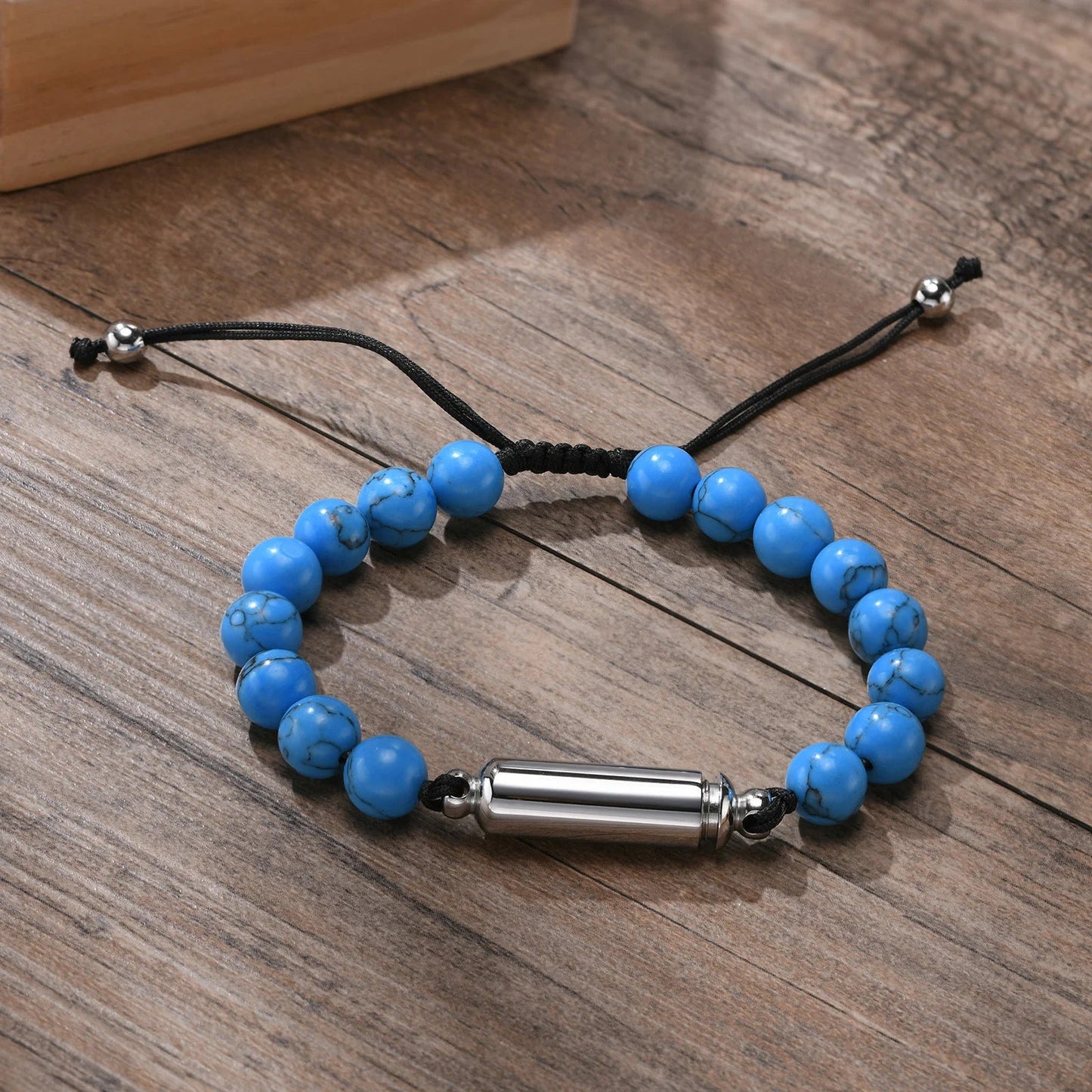 New Men's Casual Lava Stone Beads Urn Bracelets for Ashes, Hollow Tube Cremation Keepsake Memorial Jewelry,Length Adjustable | MMS - monmonshop.com