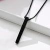 New Pillar Necklace for Men Women, Stainless Steel 3D Bar Pendant, Minimalist Simple Casual Unisex Neck Collar 5mm | MMS - monmonshop.com