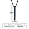 New Pillar Necklace for Men Women, Stainless Steel 3D Bar Pendant, Minimalist Simple Casual Unisex Neck Collar 5mm | MMS - monmonshop.com