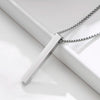 New Pillar Necklace for Men Women, Stainless Steel 3D Bar Pendant, Minimalist Simple Casual Unisex Neck Collar 5mm | MMS - monmonshop.com