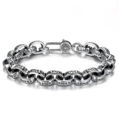 New Six - Character Mantra Bracelet Men Women Retro Trend Jewelry Gift Sterling Silver MMS - monmonshop.com