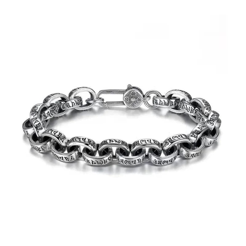 New Six - Character Mantra Bracelet Men Women Retro Trend Jewelry Gift Sterling Silver MMS - monmonshop.com