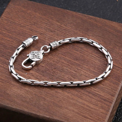Silver Handmade Woven Retro Domineering Style Personality Keel Man and Woman Bracelets MMS - monmonshop.com