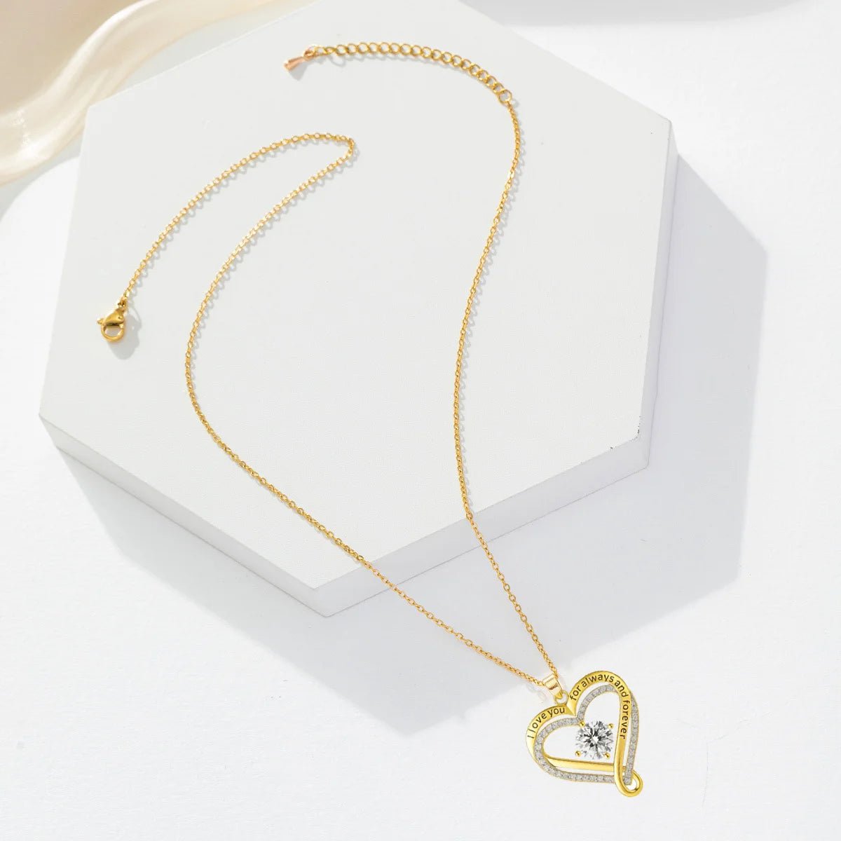 Silver Necklace Eternal Heart Double layered With Gift Box For Gilrfriend Wife Christmas Valentine's Day Gifts | MMS - monmonshop.com