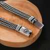 Solid S925 Silver Hand Woven Heavy Bracelet Men's Fashion Retro Bracelet Personality Vintage Jewelry|MMS - monmonshop.com