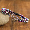 To My Beautiful Granddaughter Natural Stone Hand Woven Bracelet Stainless Steel Heart with Gift Box Birthday Christmas Gifts | MMS - monmonshop.com