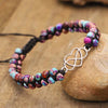 To My Beautiful Granddaughter Natural Stone Hand Woven Bracelet Stainless Steel Heart with Gift Box Birthday Christmas Gifts | MMS - monmonshop.com
