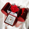 To My Daughter Four Leaf Clover Necklace With Apple Box Eternal Rose Flower To Daughter Birthday Party Christmas Gifts | MMS - monmonshop.com