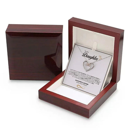 TO MY DAUGHTER Gift Set Infinite Symbol With Flap Wooden Box For Girl Birthday Christmas Gifts | MMS - monmonshop.com