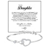 To My Daughter Infinite Symbol Hollow Heart Bracelet With Gift Box For Daughter's Birthday Party Adult Gifts | MONMONSHOP - monmonshop.com