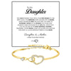To My Daughter Infinite Symbol Hollow Heart Bracelet With Gift Box For Daughter's Birthday Party Adult Gifts | MONMONSHOP - monmonshop.com