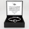 To My Daughter Infinite Symbol Hollow Heart Bracelet With Gift Box For Daughter's Birthday Party Adult Gifts | MONMONSHOP - monmonshop.com