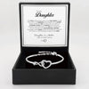 To My Daughter Infinite Symbol Hollow Heart Bracelet With Gift Box For Daughter's Birthday Party Adult Gifts | MONMONSHOP - monmonshop.com