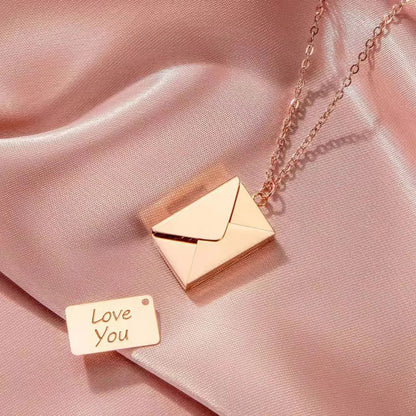 To My Love Christmas Gift Envelope Necklace With Flap Wooden Box For Girlfriend Birthday Mother's Day Valentine's Day Gifts | MMS - monmonshop.com