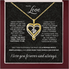To My Love Heart Necklace With Gift Box From Husband Boyfriend For Wife Gilrfriend Christmas Valentine's Day Gifts | MMS - monmonshop.com
