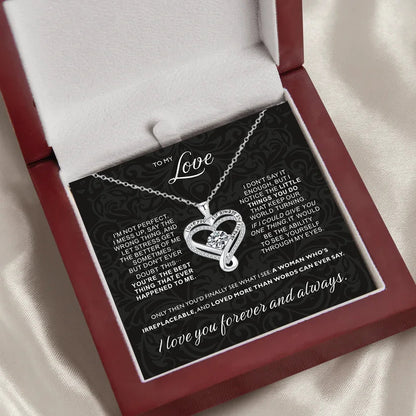 To My Love Heart Necklace With Gift Box From Husband Boyfriend For Wife Gilrfriend Christmas Valentine's Day Gifts | MMS - monmonshop.com
