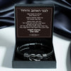To My Son Braided Leather Bracelet Vintage Charm Wristband Rope Bracelet Forever Linked For Christmas Gifts MMS - monmonshop.com