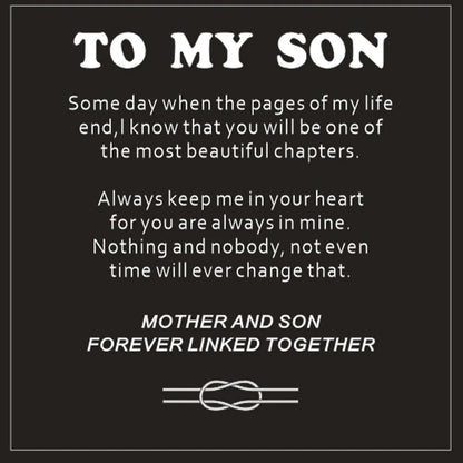 To My Son Braided Leather Bracelet Vintage Charm Wristband Rope Bracelet Forever Linked For Christmas Gifts MMS - monmonshop.com