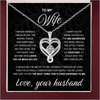 To My Wife From Husband 925 Silver Eternal Heart Double layered Necklace With Gift Box For Wife Valentine's Day Christmas Gifts - monmonshop.com