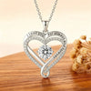 To My Wife From Husband 925 Silver Eternal Heart Double layered Necklace With Gift Box For Wife Valentine's Day Christmas Gifts - monmonshop.com