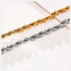 Unisex Rope Chain Bracelets for Men Women, Stainless Steel Twisted Links Chain Bracelet,Simple Classic Jewelry Gift for Him | MONMONSHOP - monmonshop.com