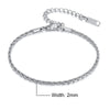 Unisex Rope Chain Bracelets for Men Women, Stainless Steel Twisted Links Chain Bracelet,Simple Classic Jewelry Gift for Him | MONMONSHOP - monmonshop.com