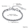 Unisex Rope Chain Bracelets for Men Women, Stainless Steel Twisted Links Chain Bracelet,Simple Classic Jewelry Gift for Him | MONMONSHOP - monmonshop.com