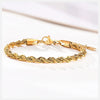 Unisex Rope Chain Bracelets for Men Women, Stainless Steel Twisted Links Chain Bracelet,Simple Classic Jewelry Gift for Him | MONMONSHOP - monmonshop.com