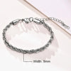 Unisex Rope Chain Bracelets for Men Women, Stainless Steel Twisted Links Chain Bracelet,Simple Classic Jewelry Gift for Him | MONMONSHOP - monmonshop.com