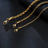 Unisex Rope Chain Bracelets for Men Women, Stainless Steel Twisted Links Chain Bracelet,Simple Classic Jewelry Gift for Him | MONMONSHOP - monmonshop.com